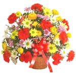 karisik renkli çiçek sepet   Bursa Abc çiçek çiçek gönderme sitemiz güvenlidir 