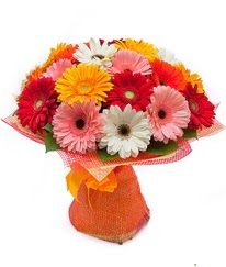 Renkli gerbera buketi  Bursa Abc çiçek anneler günü çiçek yolla 