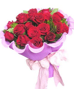 12 adet kırmızı gülden görsel buket  Bursa Abc çiçek çiçekçi mağazası 