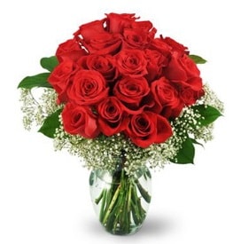 25 adet kırmızı gül cam vazoda  Bursa Abc çiçek çiçek , çiçekçi , çiçekçilik 