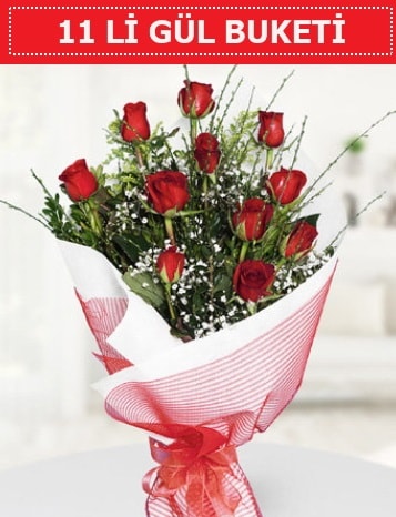 11 adet kırmızı gül buketi Aşk budur  Bursa Abc çiçek çiçek gönderme sitemiz güvenlidir 
